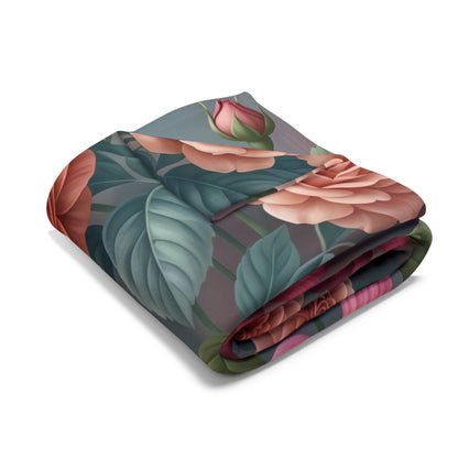 Floral Vintage Fleece Blanket — Rose Garden Arctic Throw