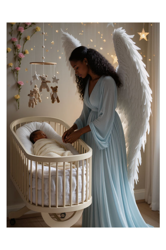 Nursery Angel Poster — Satin 300gsm Wall Art by Grace Canvas Shop