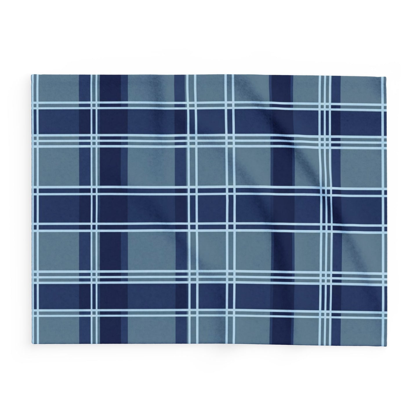 Blue Plaid Arctic Fleece Blanket
