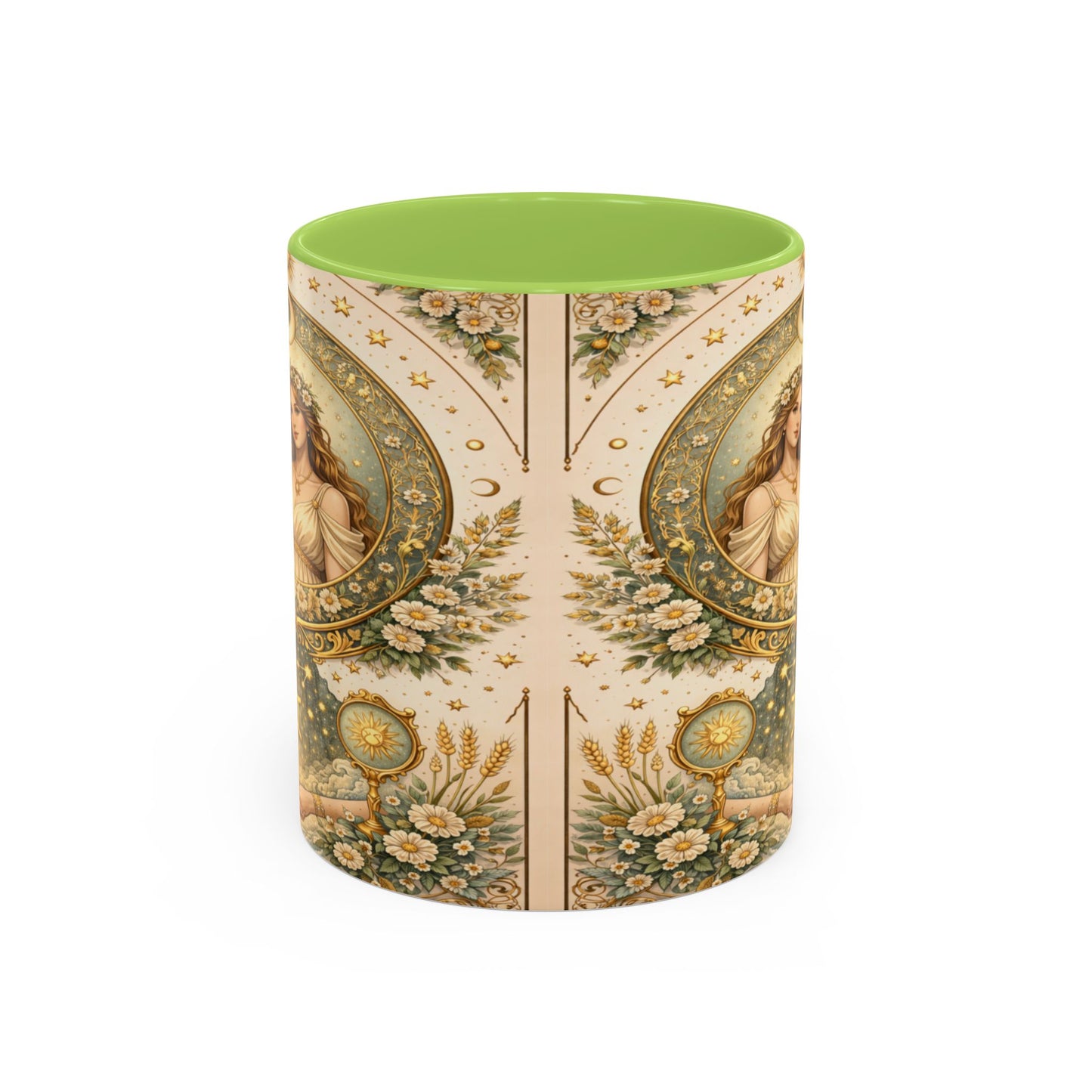 Celestial Gemini Vintage Art Nouveau Coffee Mug