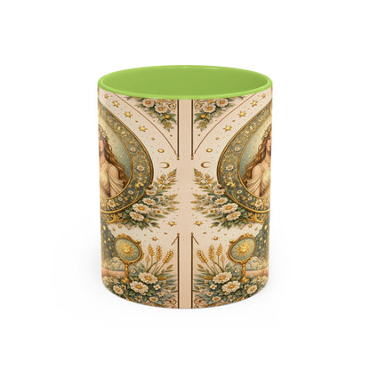 Celestial Gemini Vintage Art Nouveau Coffee Mug