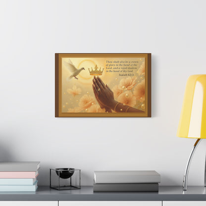 A Crown of Glory Isaiah 62:3 Inspiration Wall Art Print by Grace Canvas