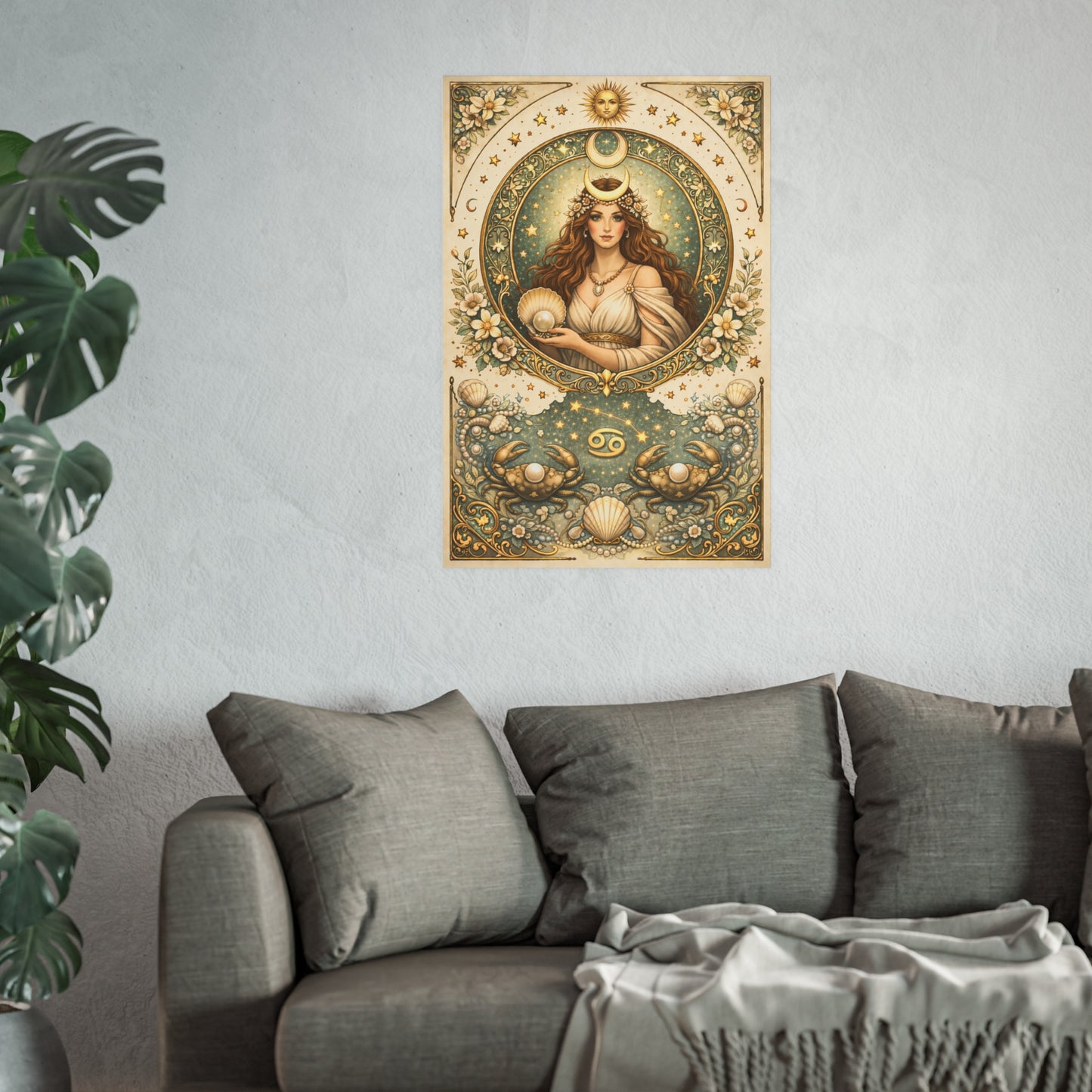 Cancer Zodiac Art Poster — Astrology Print