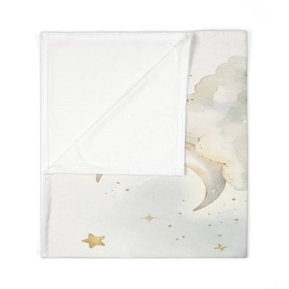 Swaddle Blanket — 'Tiny Miracle' Newborn Sleeping on Cloud Baby Blanket