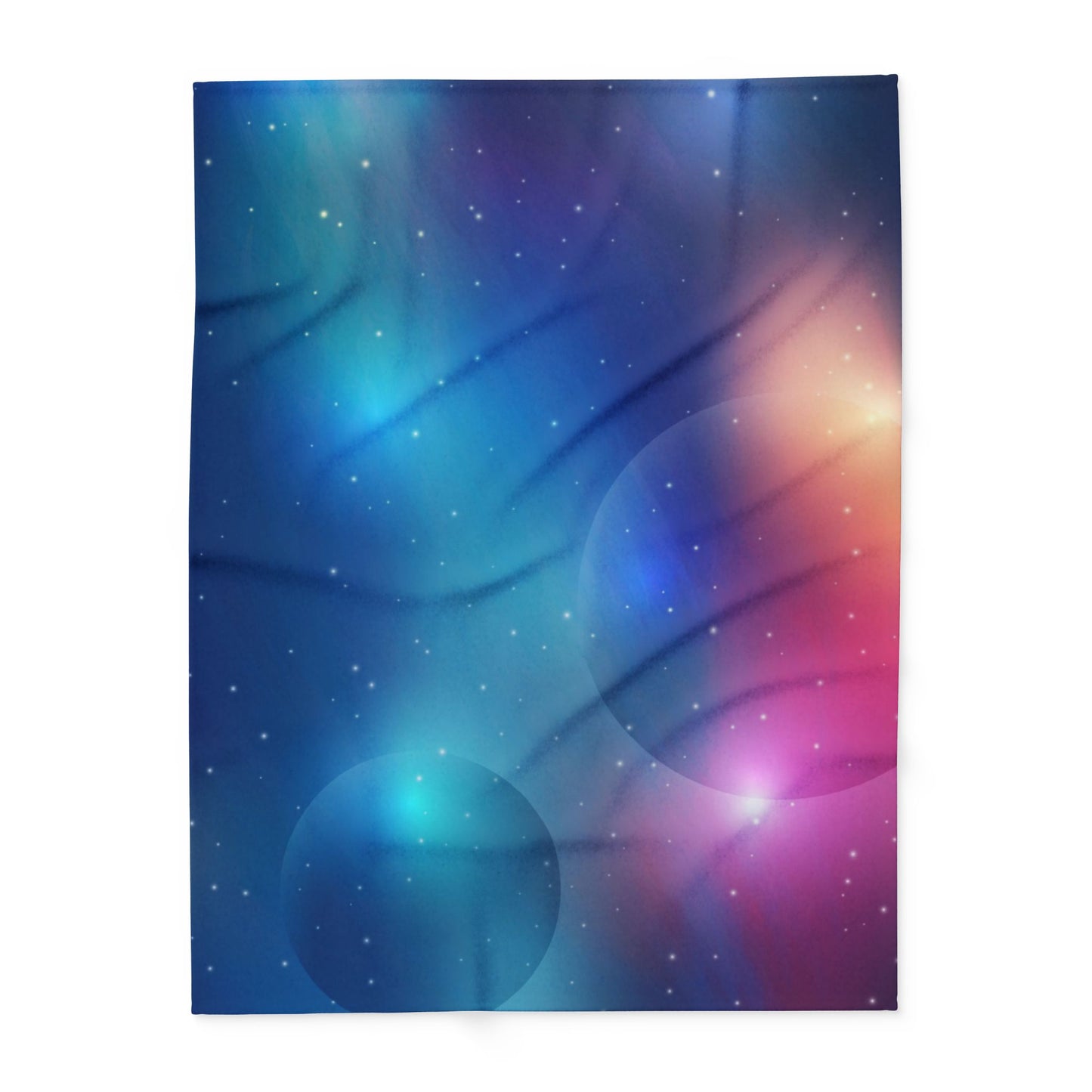 Aurora Galaxy Fleece Blanket — Colorful Northern Lights Throw