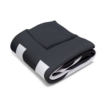 Arctic Fleece Blanket - Monochrome Geometric Diamond Pattern Cozy Throw