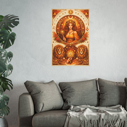 Celestial Leo Zodiac Art Poster