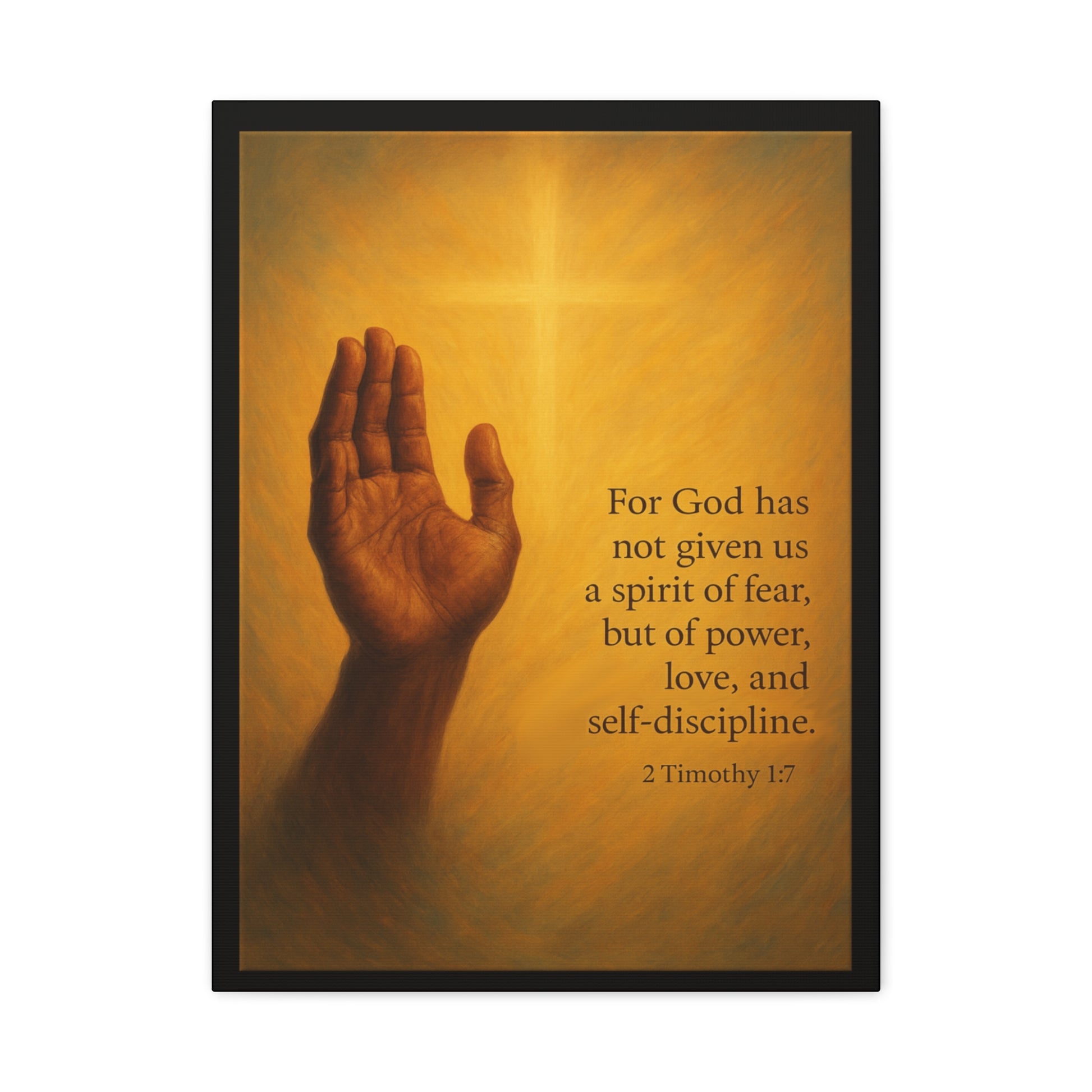 2 Timothy 1:7 Prayer Quote Religious Canvas Wall Art by Grace Canvas.shop