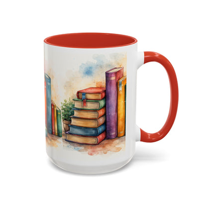 Watercolor Book Lovers Coffee Mug (11/15oz)