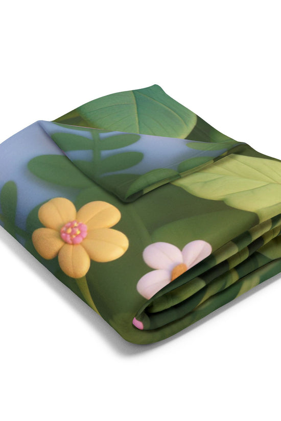 Dragonfly Garden Fleece Blanket — Cute Cartoon Insect Cozy Throw for Kids & Spring Décor by Grace Canvas Shop