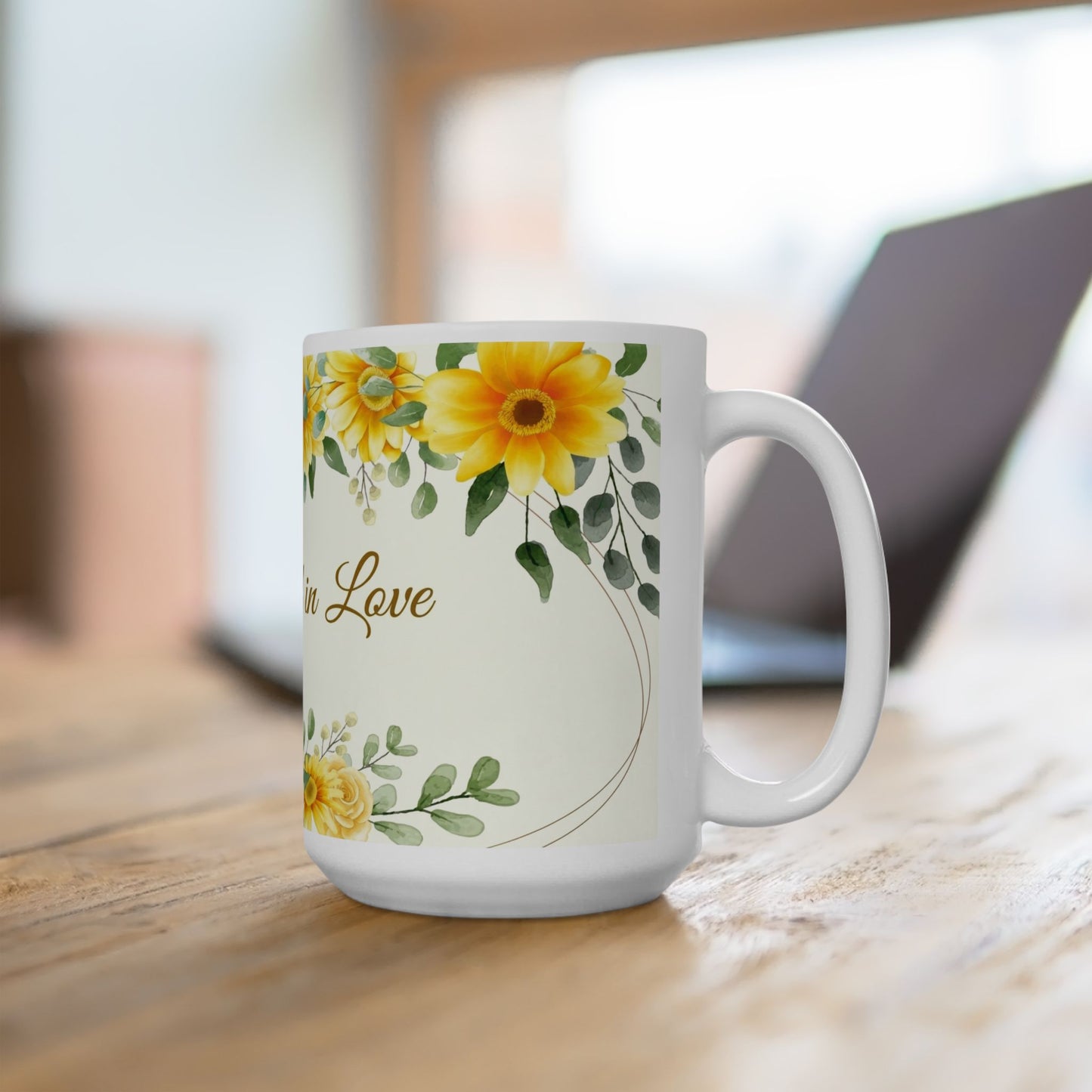 Wrapped in Love Sunflower Ceramic Mug (11oz/15oz)