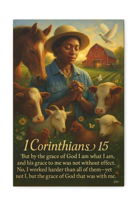 Farm & Faith 1 Corinthians 15 Inspirational Canvas Wall Art by Grace Canvas.shop