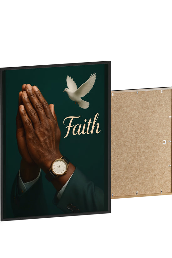 Man's Faith Prayer Framed Poster