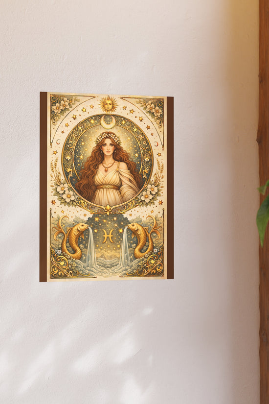 Celestial Pisces Zodiac Art Poster by Grace Canvas Shop