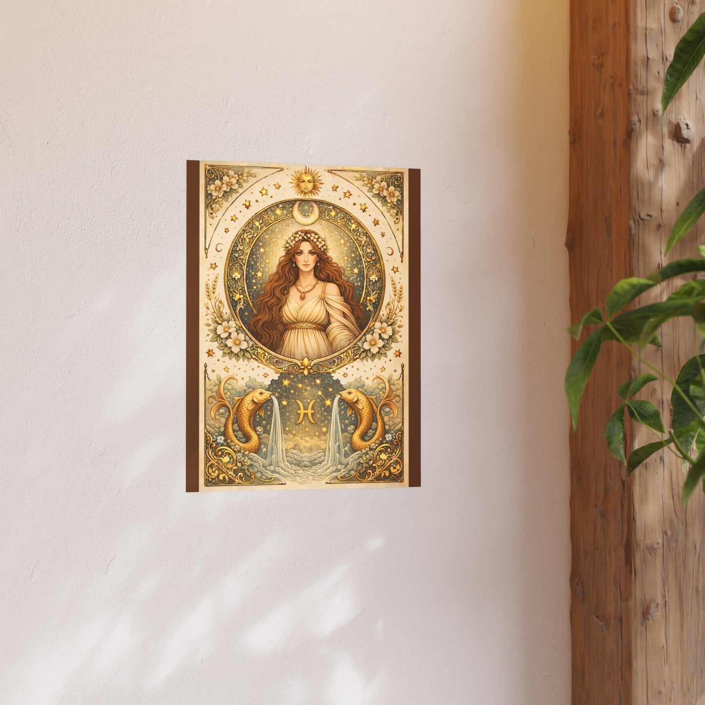 Celestial Pisces Zodiac Art Poster