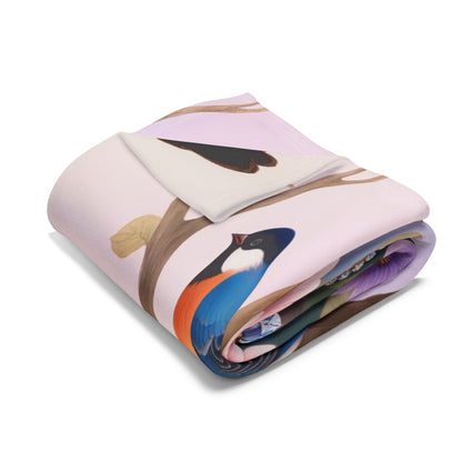 Princess & Pomeranian Fleece Blanket Cozy Throw