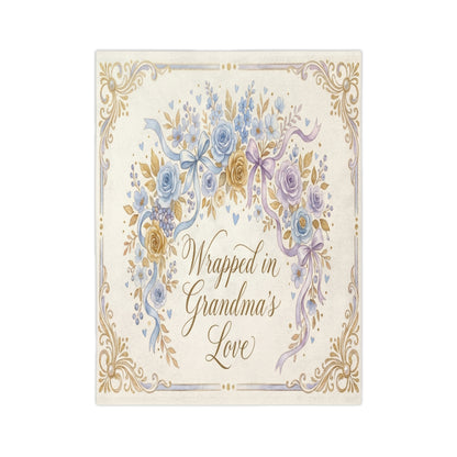 Floral Keepsake Throw for Grandmother