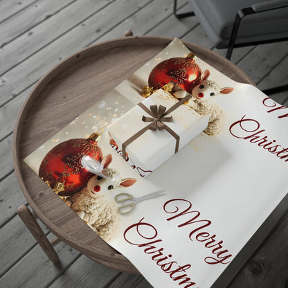 Christmas Ornament Wrapping Paper – "Merry Christmas" Holiday Gift Wrap