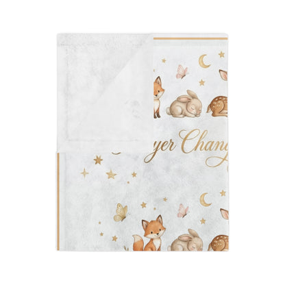 Prayer Changes Everything Baby Animal Nursery Throw