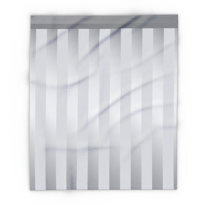 Silver Striped Throw Blanket