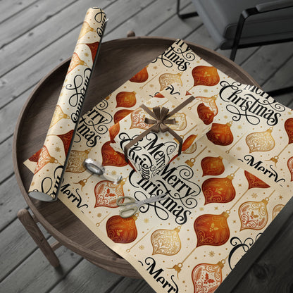 Vintage Ornament Christmas Wrapping Paper