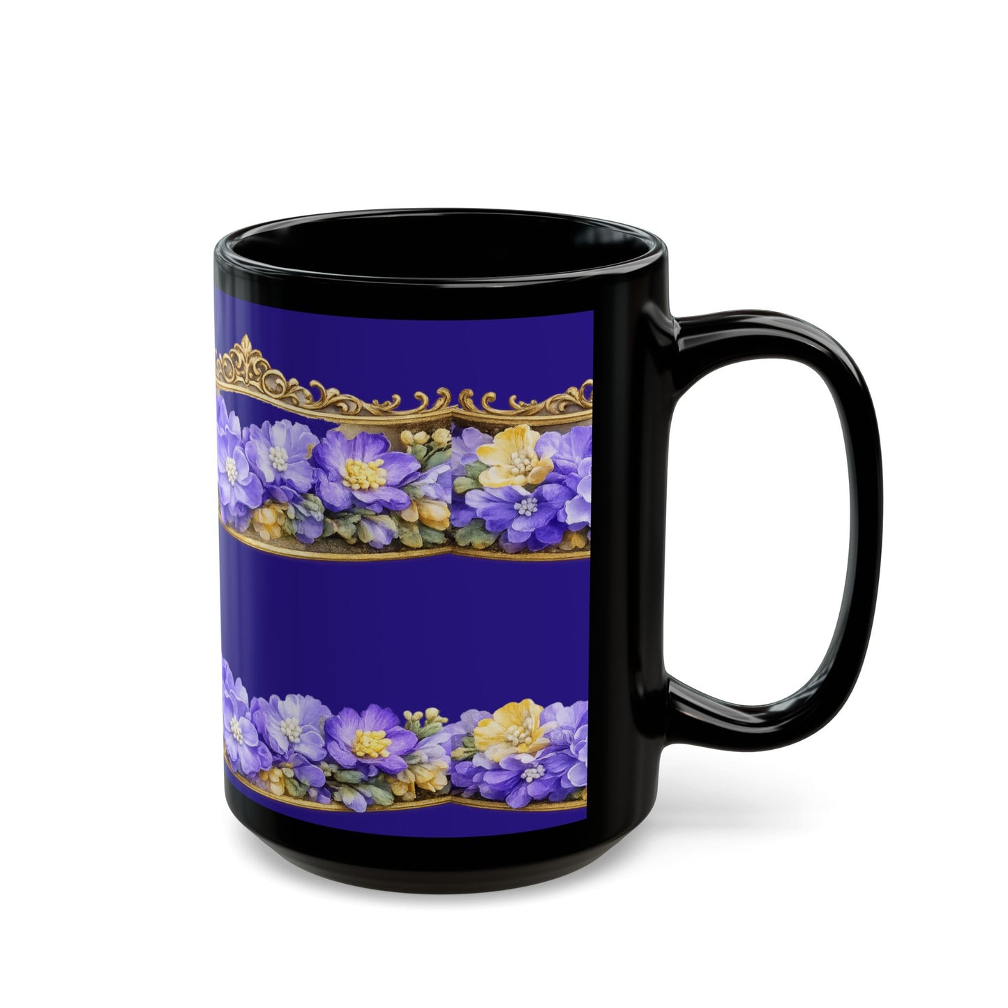 Elegant Gold Trim Coffee Cup (11oz, 15oz)