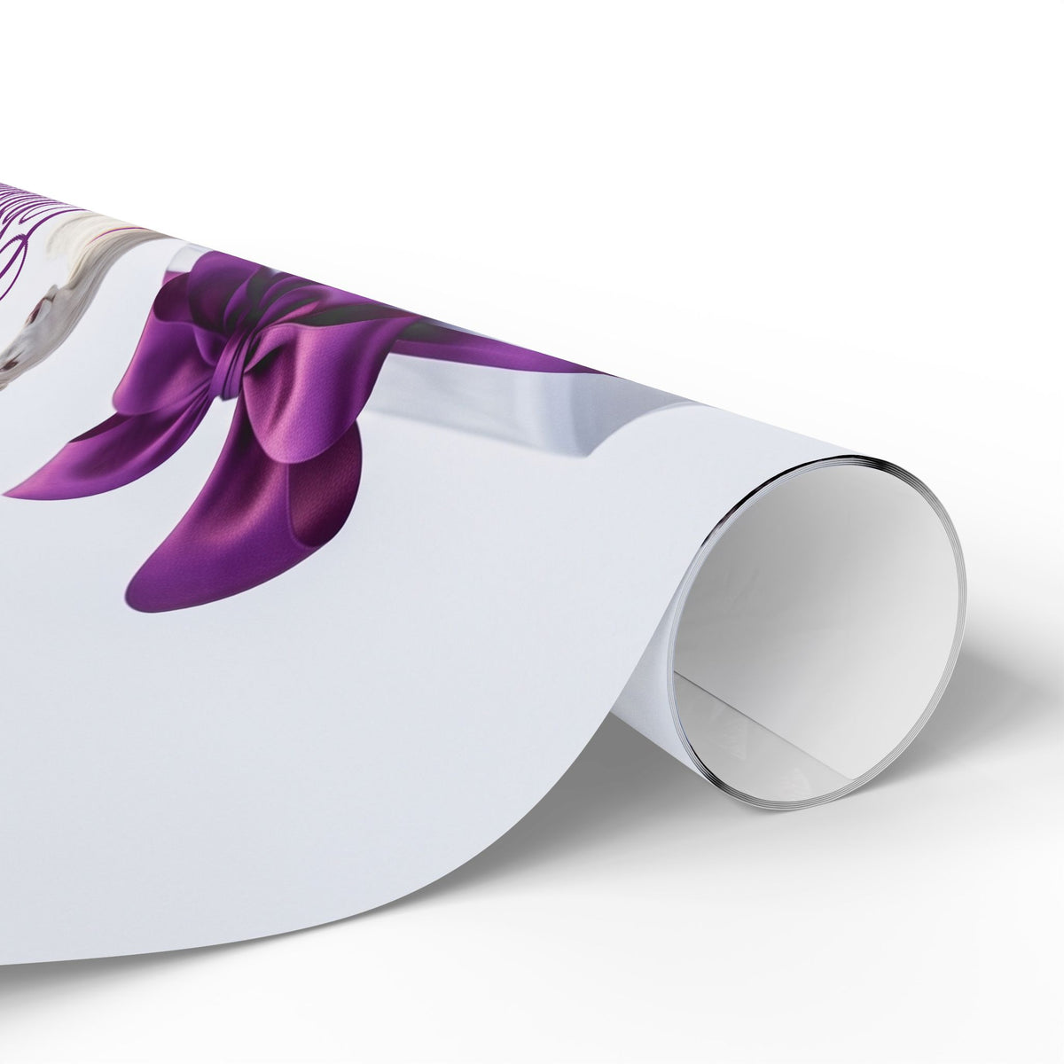 Merry Christmas Reindeer & Purple Gift Wrapping Paper