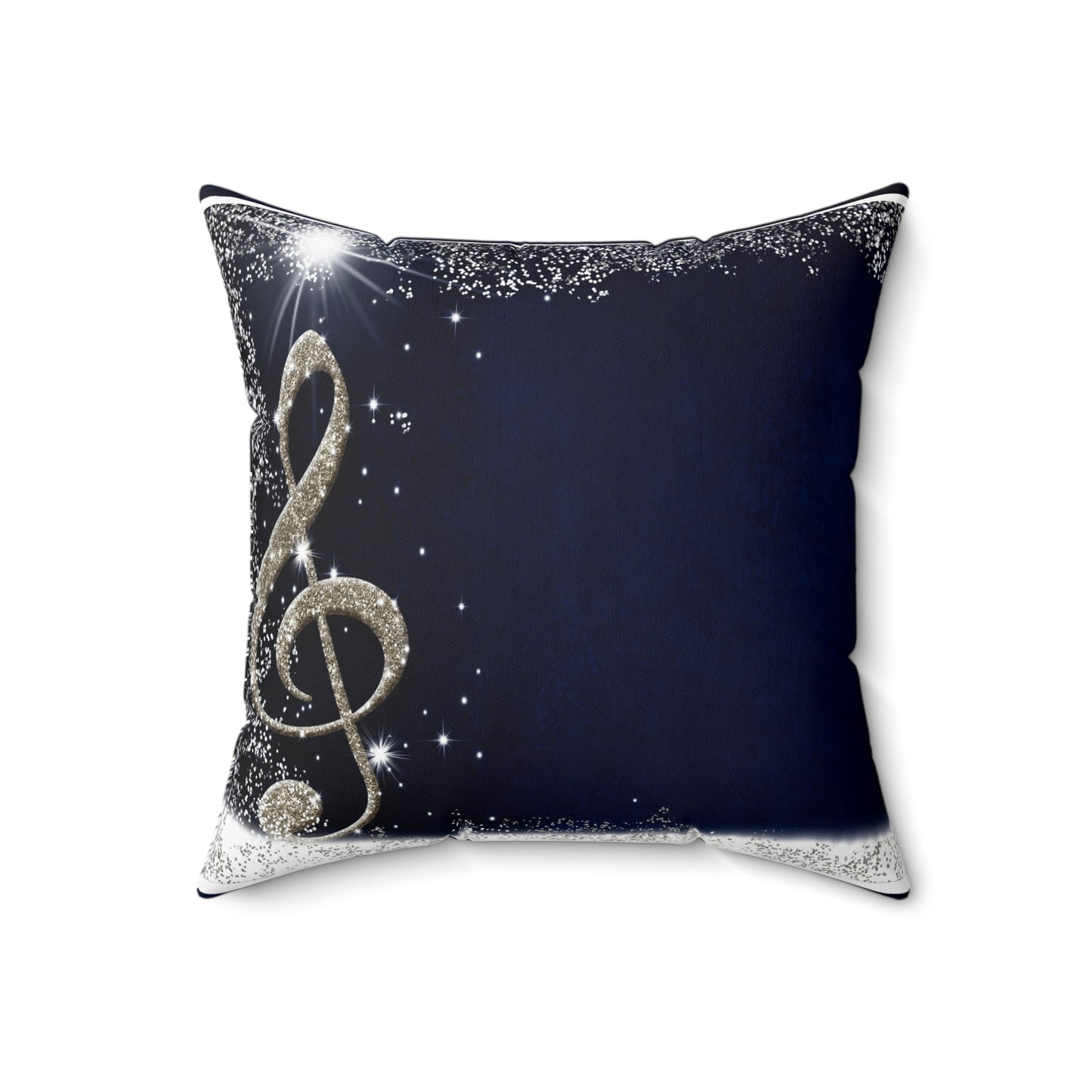Music Note Sparkle Square Pillow by Grace Canvas Shop