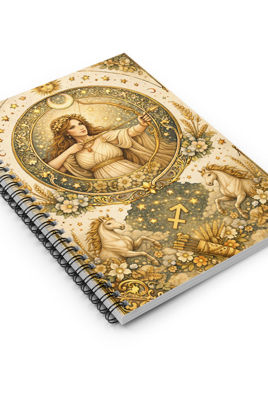 Celstial Sagittarius Spiral Notebook by Grace Canvas Shop