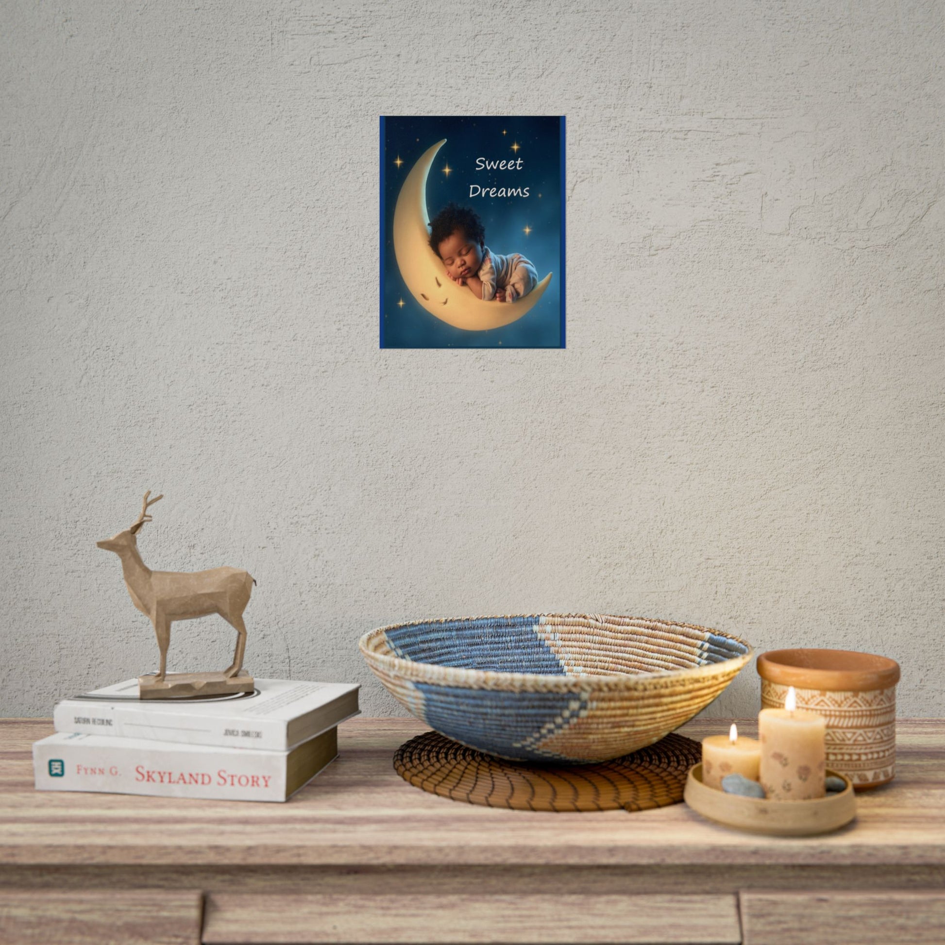 Sweet Dreams Baby Poster — Rolled Nursery Wall Art by Grace Canvas Shop