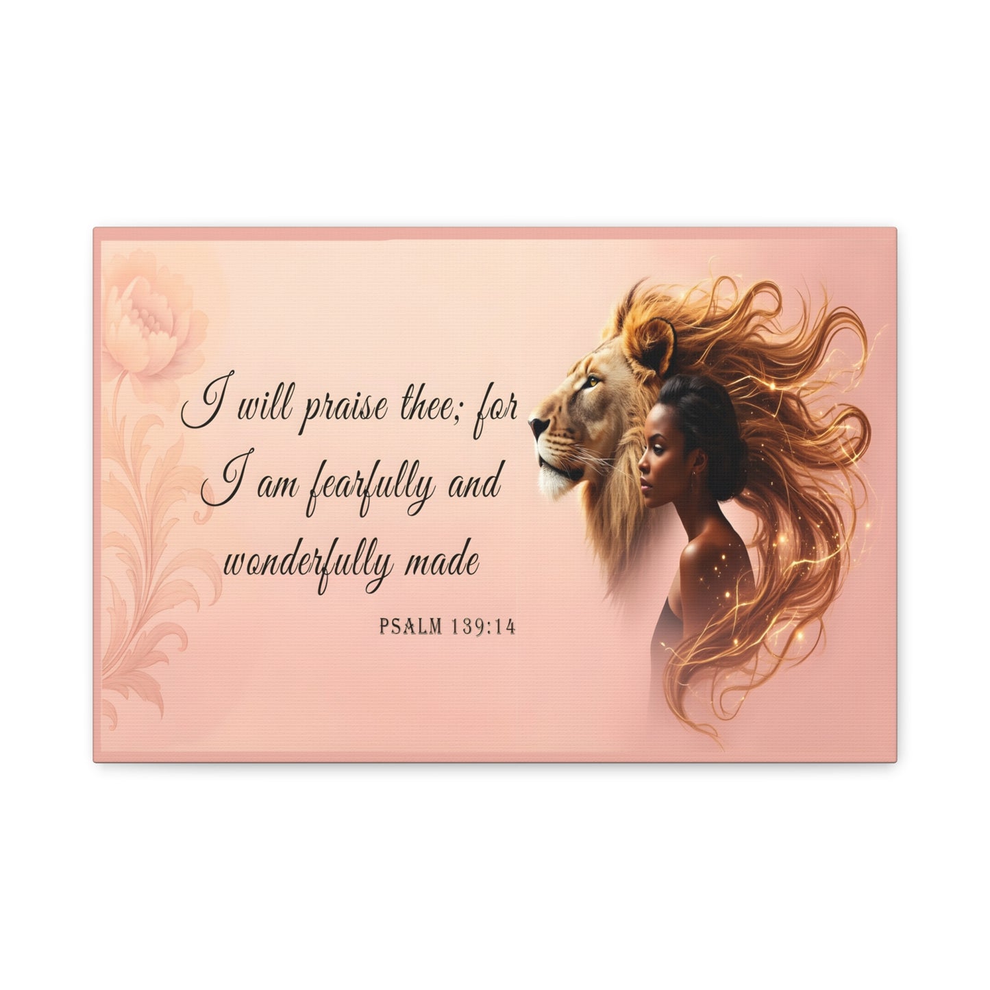 I am Fearfully and Wonderfully Made Psalm 139:14 Verse Wall Art by Grace Canvas