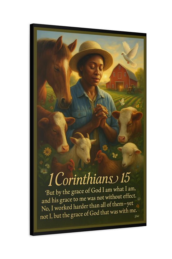 Farm & Faith 1 Corinthians 15 Inspirational Canvas Wall Art by Grace Canvas.shop
