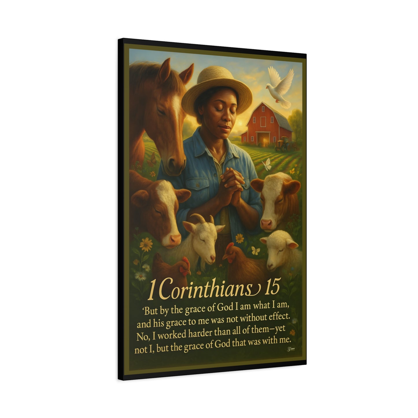 Farm & Faith 1 Corinthians 15 Inspirational Canvas Wall Art by Grace Canvas.shop
