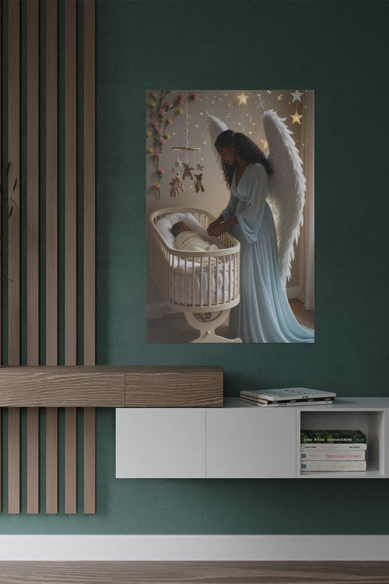 Nursery Angel Poster — Satin 300gsm Wall Art by Grace Canvas Shop