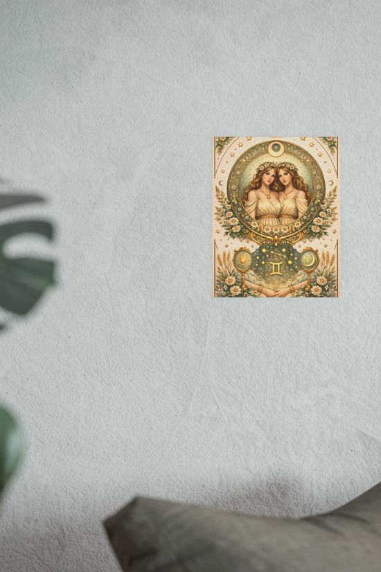 Celstial Gemini Zodiac Art Poster by Grace Canvas Shop