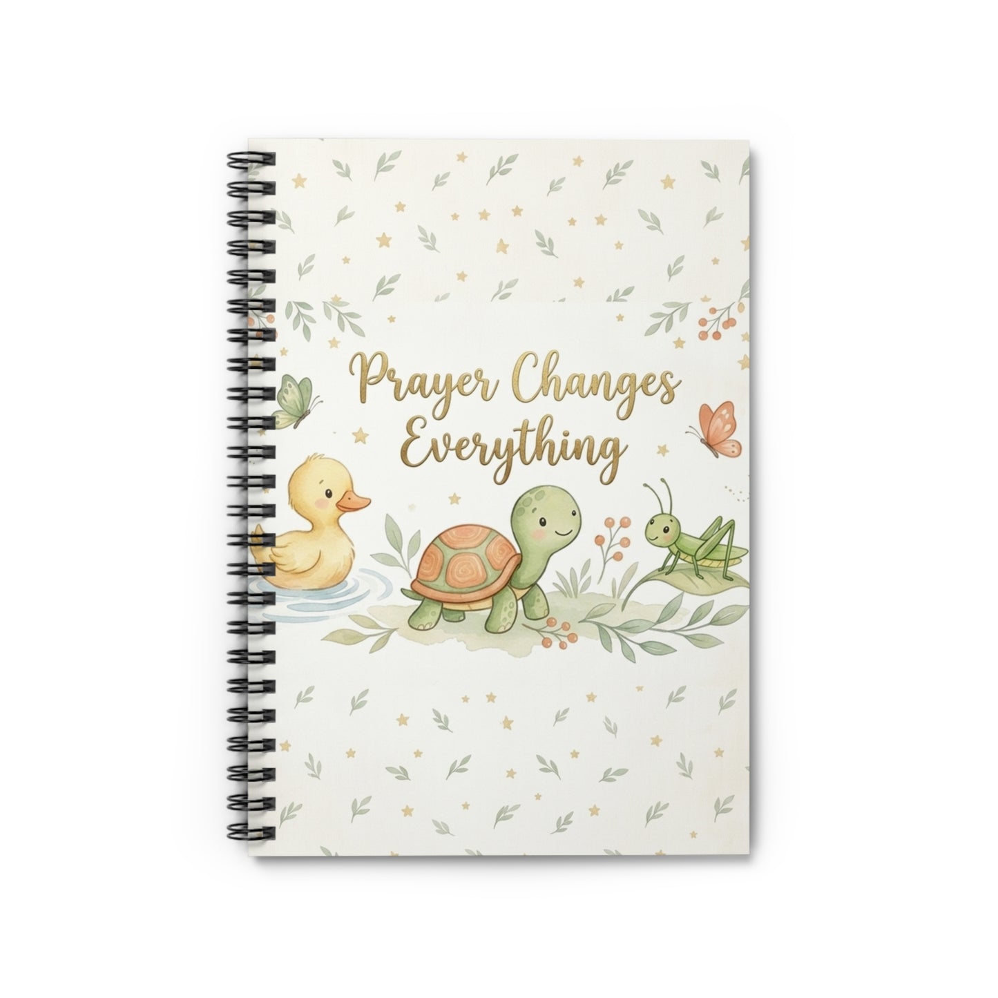 Prayer Changes Everything Spiral Notebook — Cute Animal Christian Journal