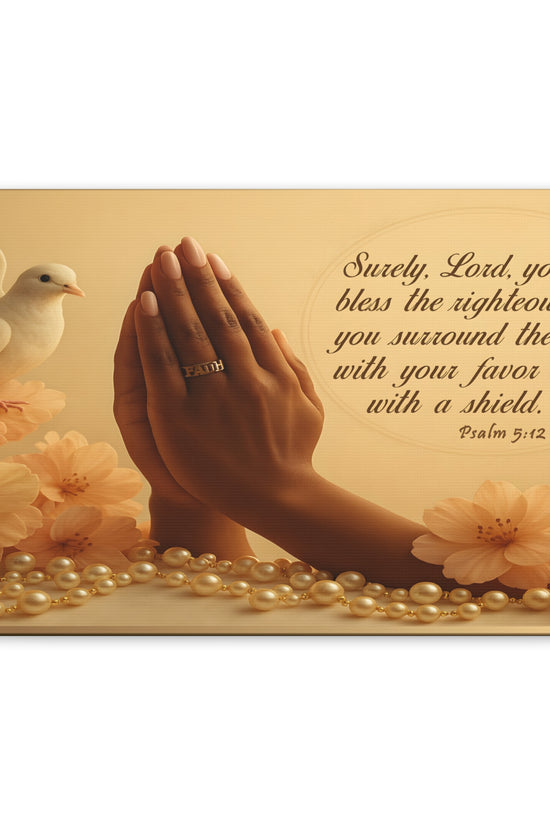 Psalm 5:12 Inspirational Print by Grace Canvas