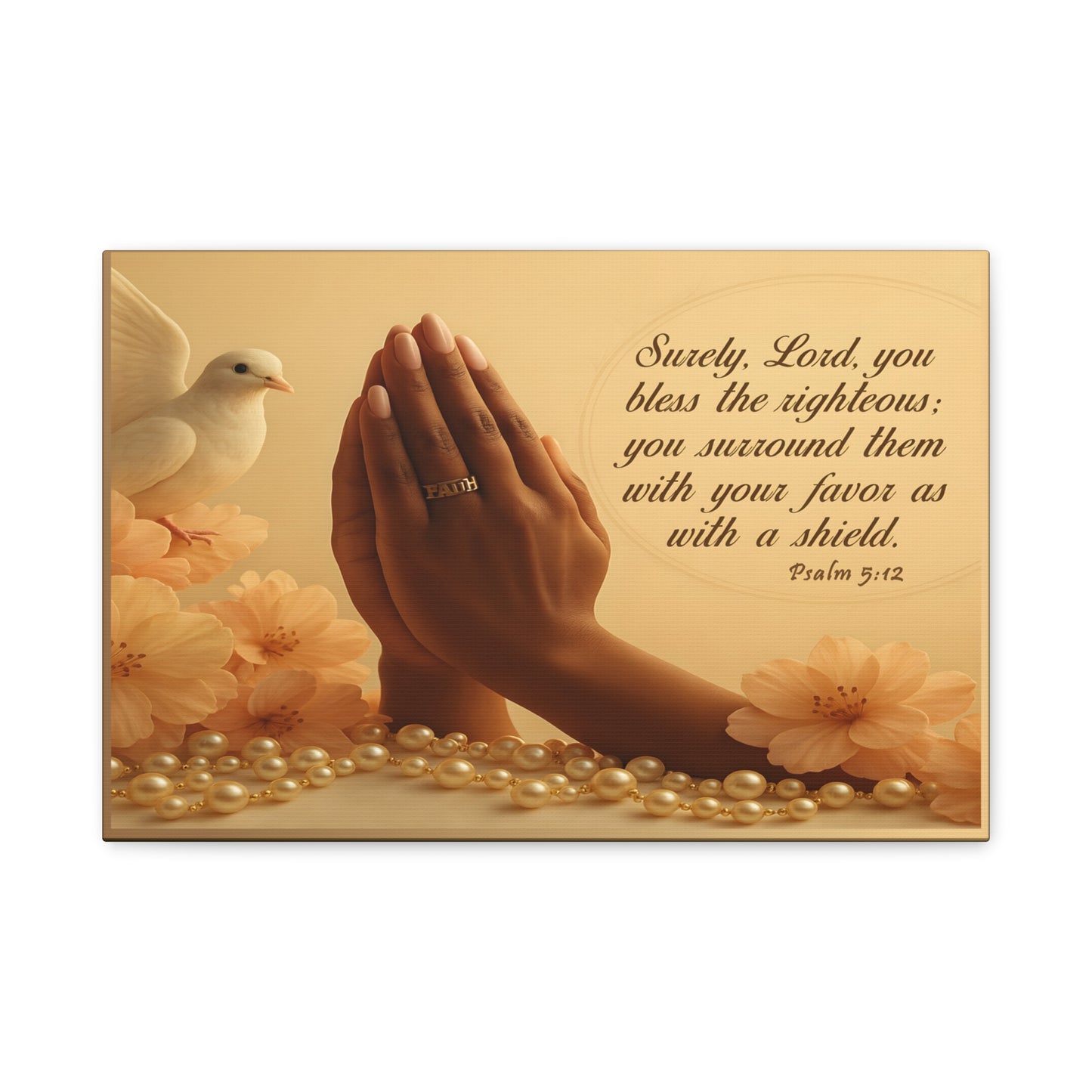 Psalm 5:12 Inspirational Print by Grace Canvas