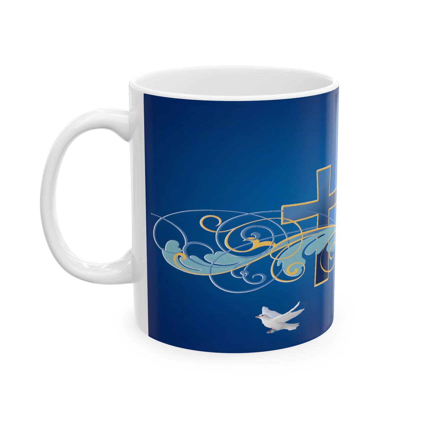 Blue Cross Faith-Inspired Ceramic Mug