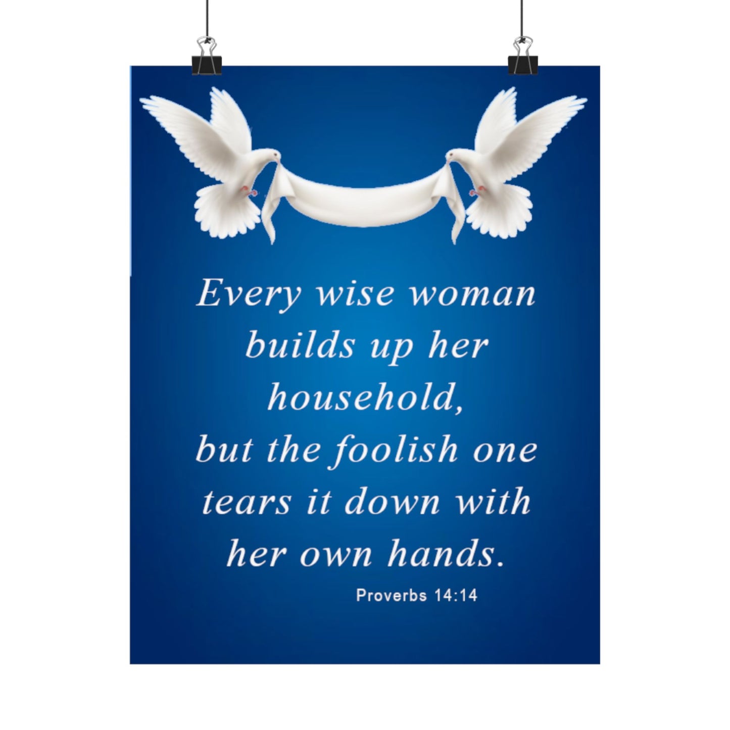 Proverbs 14:14 Inspirational Art Poster