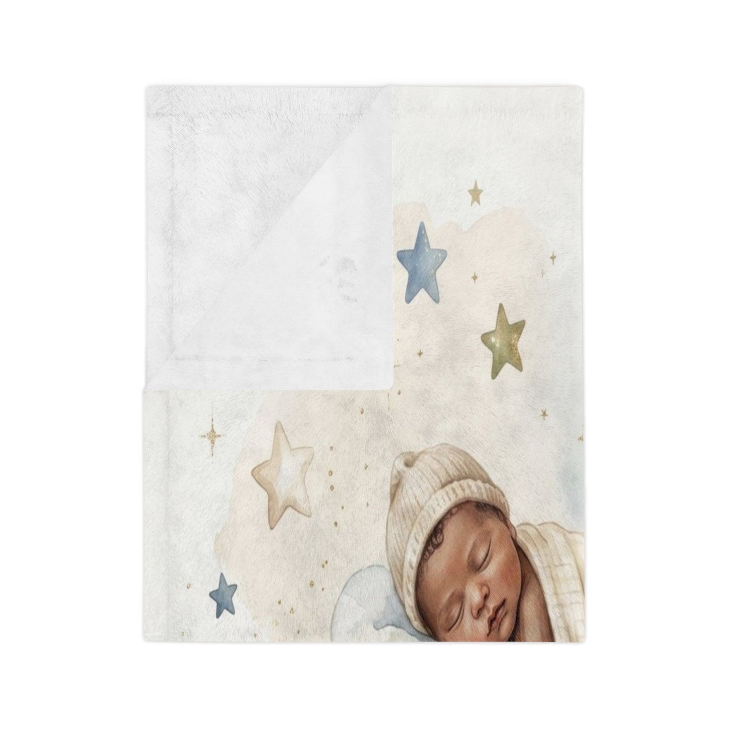 Tiny Miracle Baby Blanket — Velveteen Microfiber Newborn Swaddle Throw