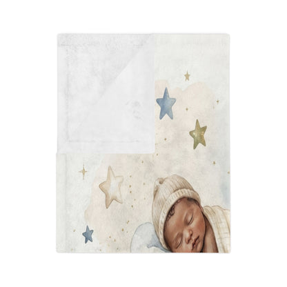 Tiny Miracle Baby Blanket — Velveteen Microfiber Newborn Swaddle Throw