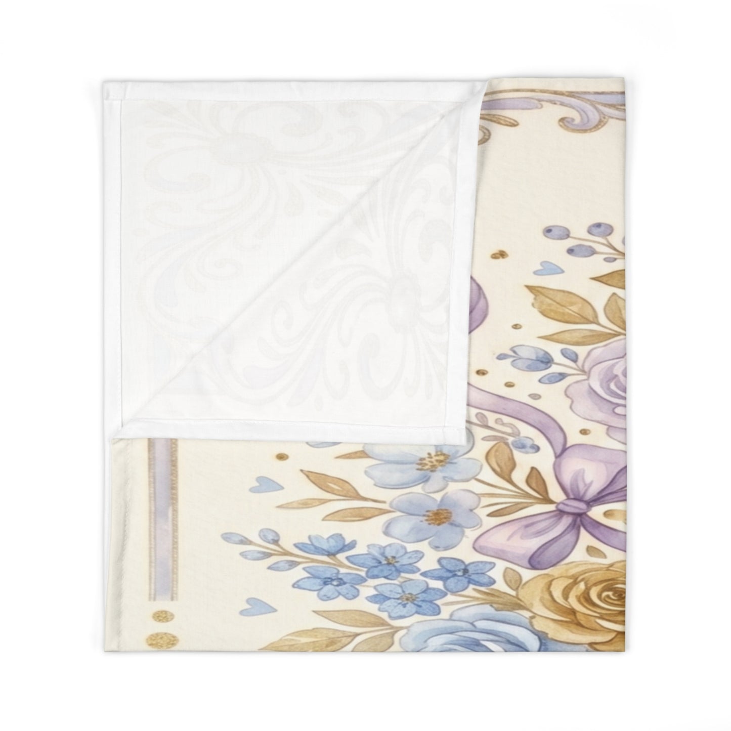Wrapped in Grandma’s Love Baby Swaddle Blanket — Floral Keepsake Newborn Gift