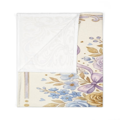 Wrapped in Grandma’s Love Baby Swaddle Blanket — Floral Keepsake Newborn Gift