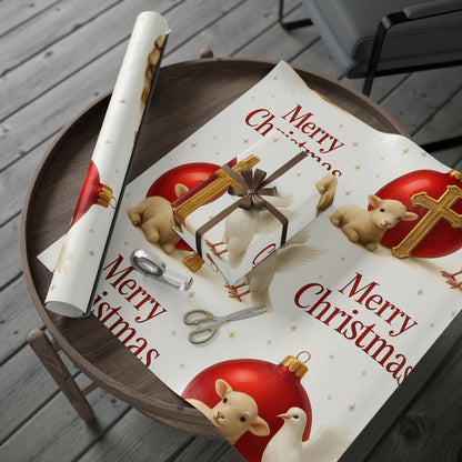 Christmas Lamb Gift Wrapping Paper