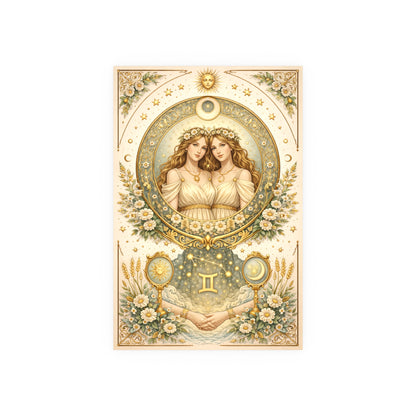 Celstial Gemini Zodiac Art Poster