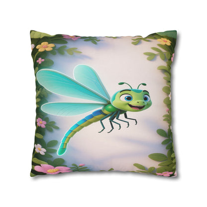 Cute Dragonfly Garden Decorative Pillowcase