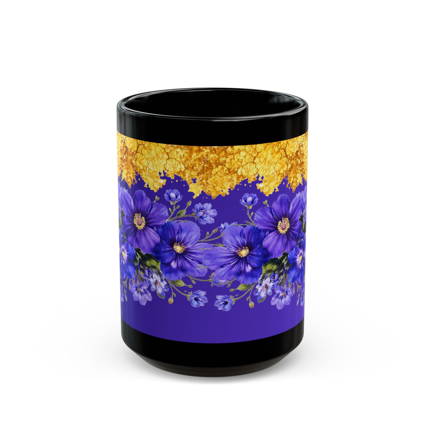 Vibrant Violet Flowers Coffee Cup (11oz, 15oz)