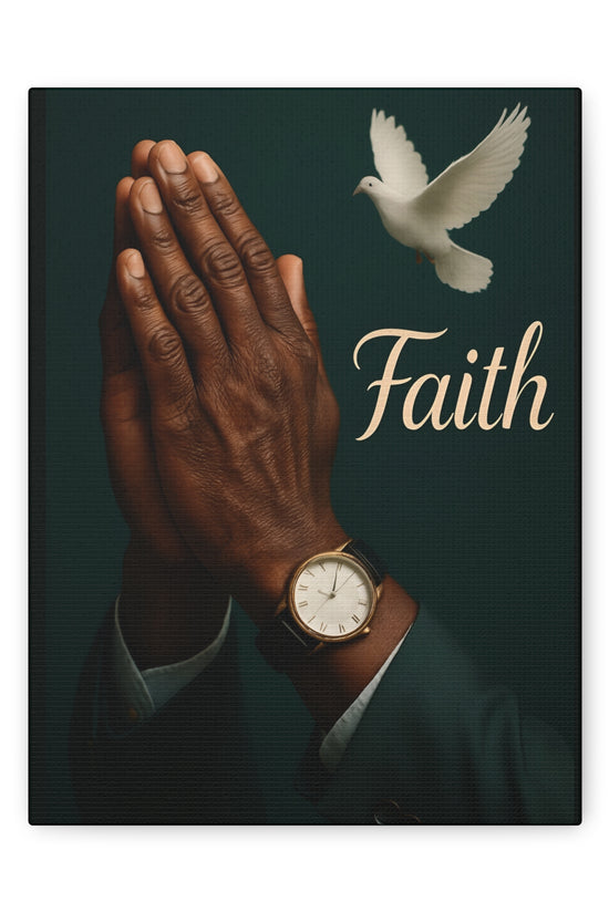 Man's Faith Inspirational Prayer Canvas Wall Art by Grace Canvas Shop