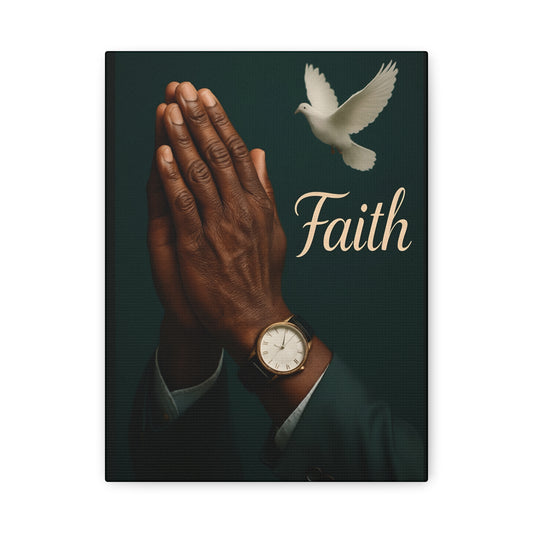Man's Faith Inspirational Prayer Canvas Wall Art